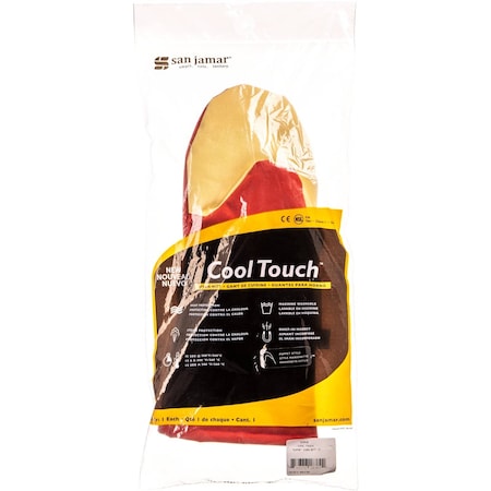 San Jamar COOL TOUCH PUPPET MITT - PROTECTS TO 500 F - 15in CTP15
