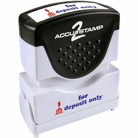 Consolidated Stamp Preinked For Deposit Only Message Stamp, RedBlue COS035523