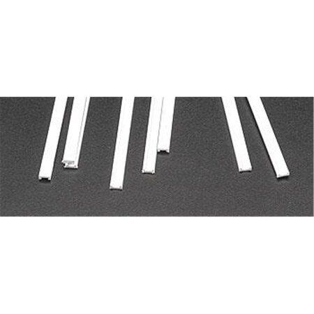 Plastruct 0.12 X 15 In. Channel Styrene, White, 8Pk PLS90533