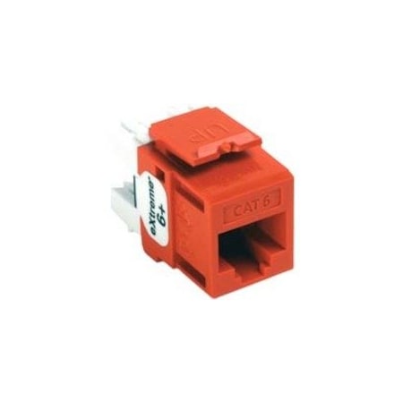 Leviton 1-Port Mod Jack 110 8W8P Utp, T568A/B Cat6 Quickport, Extreme 6+ OR 61110-RO6