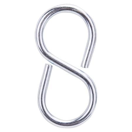 Prosource S-Hook, 25 lb Working Load, 3.5 mm Dia Wire, Steel, Zinc LR-374-PS
