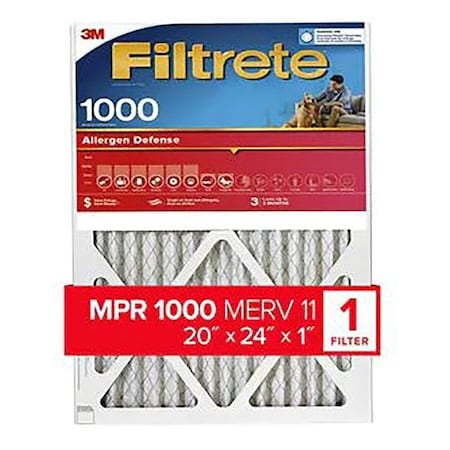 Filtrete Allergen Defense Pleated Air Filter, 20x24x1 9826-4