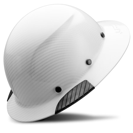 Lift Safety DAX Fiber Resin Full Brim Hard Hat (White Carbon Gloss) - ANSI-G, TYPE 1 HDF-24CWG