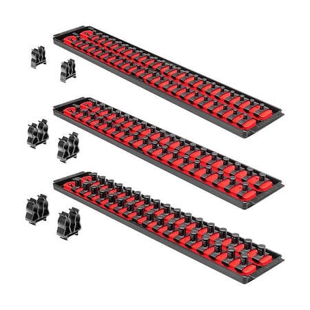 Ernst Manufacturing SocketTraySet, Red, Plastic, 193/4in, 1PK 8510