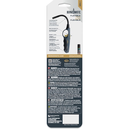 Bernzomatic Refillable Flexible Stem Butane Lighter 432916