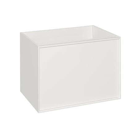 Homeroots 28" White Wood Floating Bathroom Vanity With White Sink And Two Drawers 624119