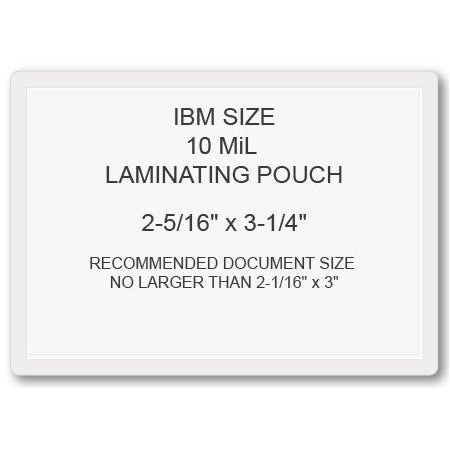 Sircle SircleLam IBM Pouches- 10 mil, 100PK IBM-10