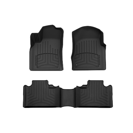 Weathertech Black, Front and Rear FloorLiner HP 444851-443244IM