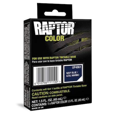 U-Pol RAPTOR Raptor Color, 1.5 fl-oz Pouch, Navy Blue, 3:1 Mixing, 30 sq-ft Coverage UP4861