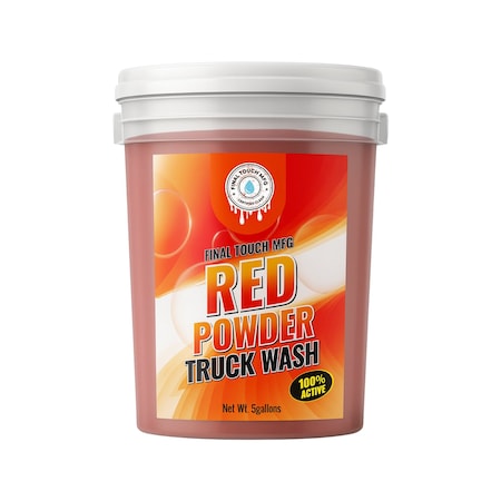 Final Touch Magic Red Powder RV Truck N Trailer Wash, 40 LBS, 5 Gallon Container 1305