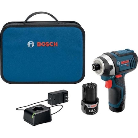 Bosch 12V 1/4" Cordless Impact Driver Kit, (2) 2.0Ah Batteries PS41-2A