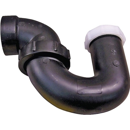 Genova Thrifco Plumbing 6793221 PTrap, 112 in, Hub, ABS, Black 103221CBC