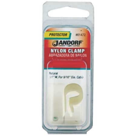 Jandorf Specialty Hardw 61472 Nylon Clamp Natural, 0.5 x 0.56 3395308