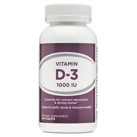 Generic Vitamin D3, 25mcg (1000 IU), 100PK 31604026752