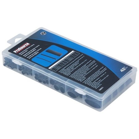 Prosource Heat Shrink Tube Assortment, 1/8 in, 3/16 in, 1/4 in, 3/8 in, 1/2 in, 3/4 in, Black, 3-1/2 in 60235