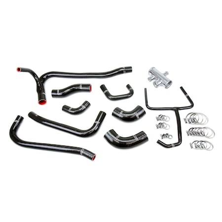 Hps Performance High Temp Reinforced Silicone Radiator Coolant Hose Kit, Black,  57-2069-BLK