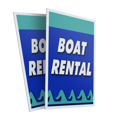 Signmission Boat Rental, Plastic Signs Only 24 Inch x 36 Inch, Corrugated Plastic, 2PK CSB-2436-2PACK-Boat Rental