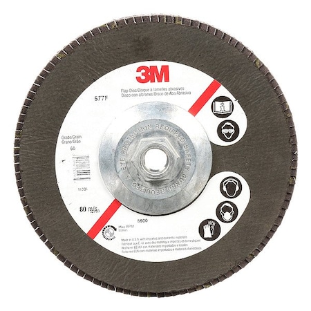 3M Flap Disc, 80Grit, Type 29, Polyester Cloth 7000119470