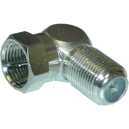 Cable Wholesale F-Pin Right Angle Adapter, F-Pin Female to F-Pin Male 200-107
