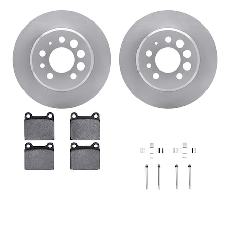 Dynamic Friction Co DFC Brake Rotor with 5000 Brake Pads and Hardware Kit 6512-27128