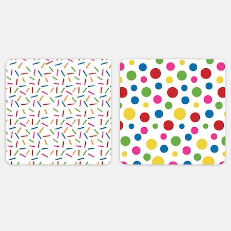 Nashville Wraps Rainbow Confetti Cookie Backer Cards, 4.375 x 4.375, 25PK GCBRC44