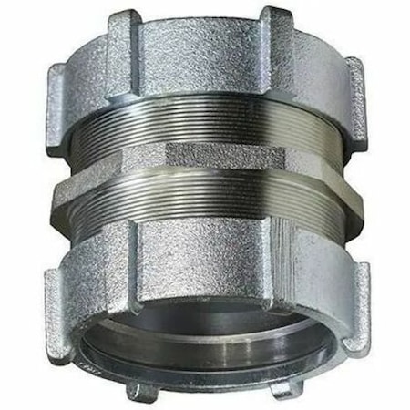 Dottie Conduit Fitting Coupling, 4 in, Threadless, Steel, Zinc Plated NTC400