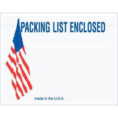 Zoro Select PackingListEnvelopes, Bl/Rd/Wht, PK1000 PL468