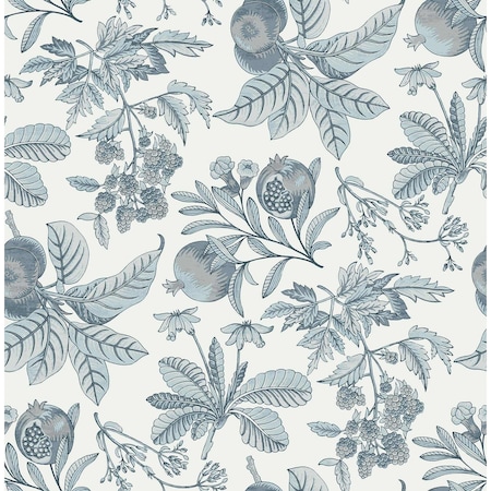 A-Street Prints Cecilia Light Blue Fruit Wallpaper 4120-26814