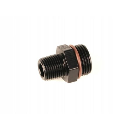 Fragola 494001-BL -10 AN ORB x 0.37 in. MPT Adapter Fitting - Black FRG494001-BL