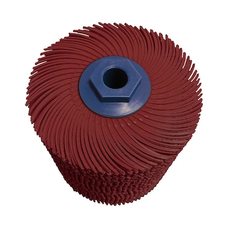 Dedeco SUNBURST 4" x 4" TC RED 220 GRIT 5/8"-11 2395
