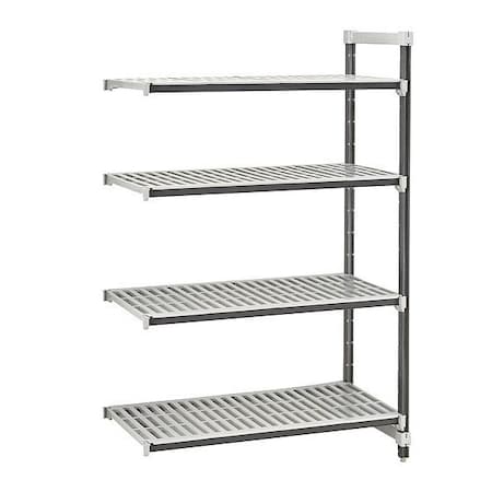 Cambro Shelving Unit, 40 in L, Speckled Gray EXA244264V4480