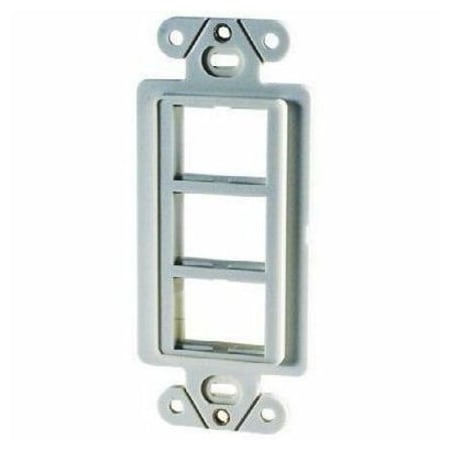 Ortronics 3-PORT FLUSH MT UNLOADED, STYLISTIC RECEPTACLE TRACJACK, FOG WHITE 41900017