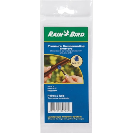 Rain Bird 1/2 GPH Button Dripper Emitter, 10PK SW05-10PSX