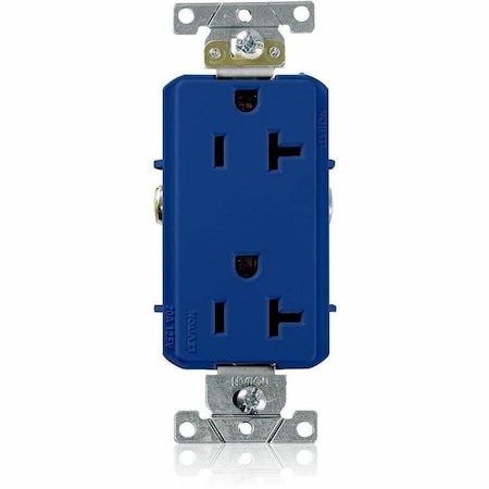 Leviton Receptacle Outlet, 20A, Blue, 125V 16352-BU