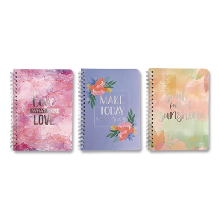 Carolina Pad Silver Lining Hardcover Journal, Medium/College Rule, Random Cover Designs/Colors, (80) 7 x 5 Sheets 35000