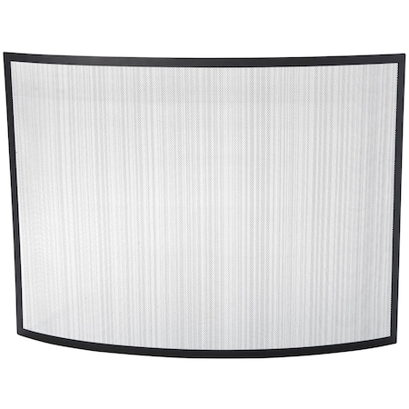 Home Impressions Black Curved Fireplace Screen FS19