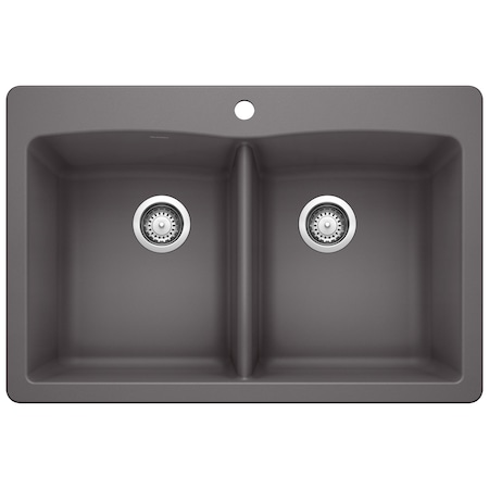 Blanco Diamond Equal Double Dual Deck, Cinder 441466