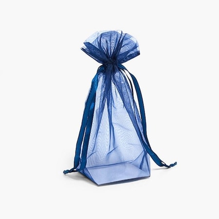 Nashville Wraps Navy Square Gusseted Sheer Bag, 2.75x2.75x8, 10PK GHB228NB