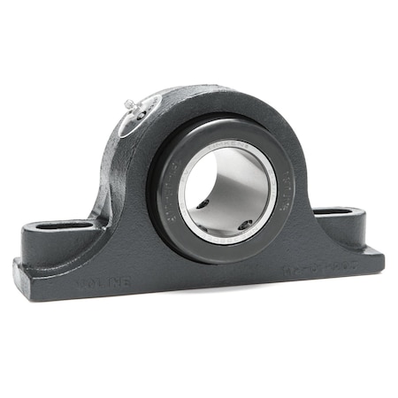 Moline Bearing Pillow Block Bearing, Cast Iron Housing Material, Set Screw, Tapered Roller, 2-3/16 in Dia, Steel Insert Material 19321203