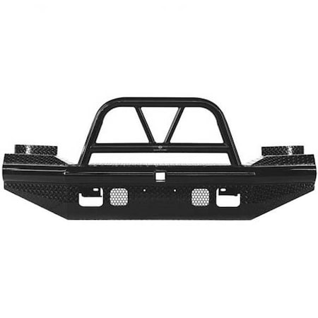 Replacement For Ford F-250 Super Duty Year 2006 Legend Black Steel Bullnose Front Bumper Whoop