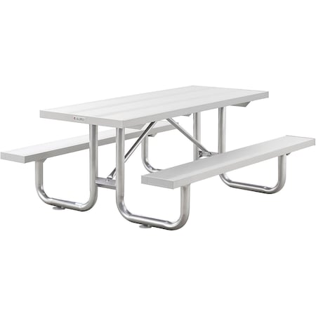 Global Industrial 6' Heavy-Duty Anodized Aluminum Picnic Table 348130