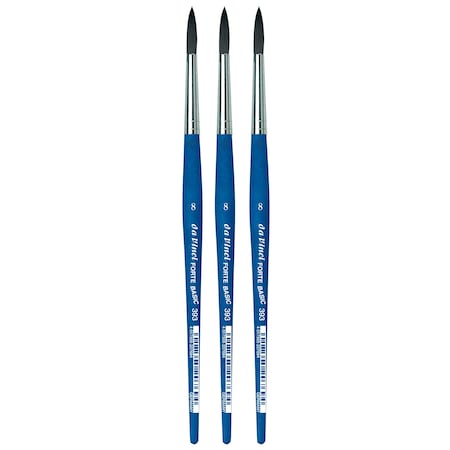 Da Vinci FORTE BASIC Student Brush, Synthetic, Acrylic, Round, Series 393, Size 8, 3PK VA-393_8