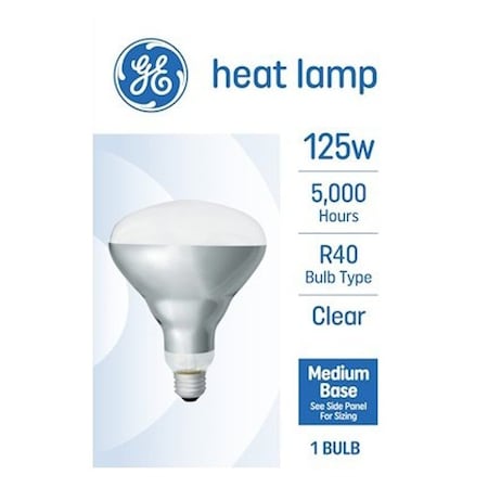 Ge Specialty Light Bulb, 125 W, BR40 Lamp, E26 Medium Lamp Base, 2500 K Color Temp, Soft White Lamp 93116244