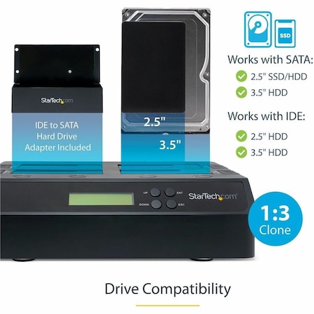 Startech.Com USB 3 ESATA SATA 1:3 HDD DUPLICATOR DOCK SATDOCK4U3RE
