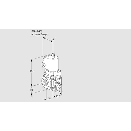 Honeywell Kromschroder Gas Solenoid Valve - Class A, 500 mbar, IP65, EN 161 KS88028527