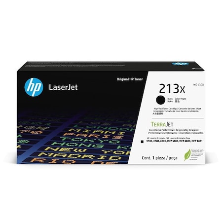 Hp 213X (W2130X) Black Original LaserJet Toner Crtg (9,000 Yield) W2130X