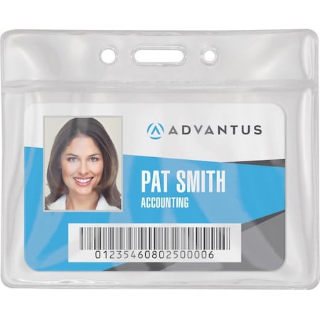 Advantus ID Badge Holders, Horiz, 3.5"x3.5, PK50 75683