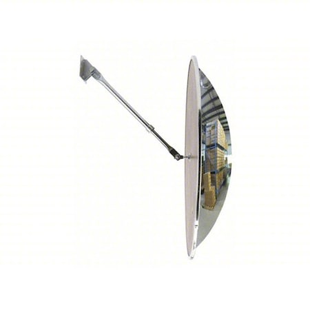 Fred Silver Convex Security Mirror, Polycarbonate, 30 in, Plastic, Round, 180  Degrees Viewing Angle PC-P-30-T