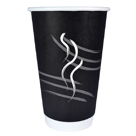 Rdi Double Wall Cup Generic Black Unwrapped 16oz 500cs, 500PK CP-DBU16-BLK