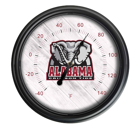 Holland Bar Stool Co University of Alabama (Elephant) Indoor/Outdoor LED Thermometer ODThrm14BK-08AL-Ele